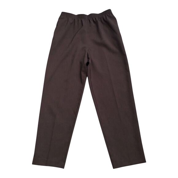 ALIA Womens Size 12 Brown Elastic Waist High Rise Pull On Pants 28" Inseam - Picture 1 of 5